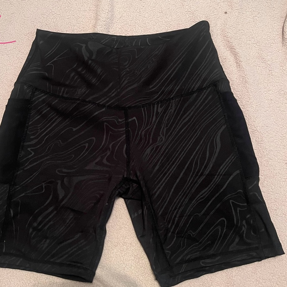 Black shorts with gray